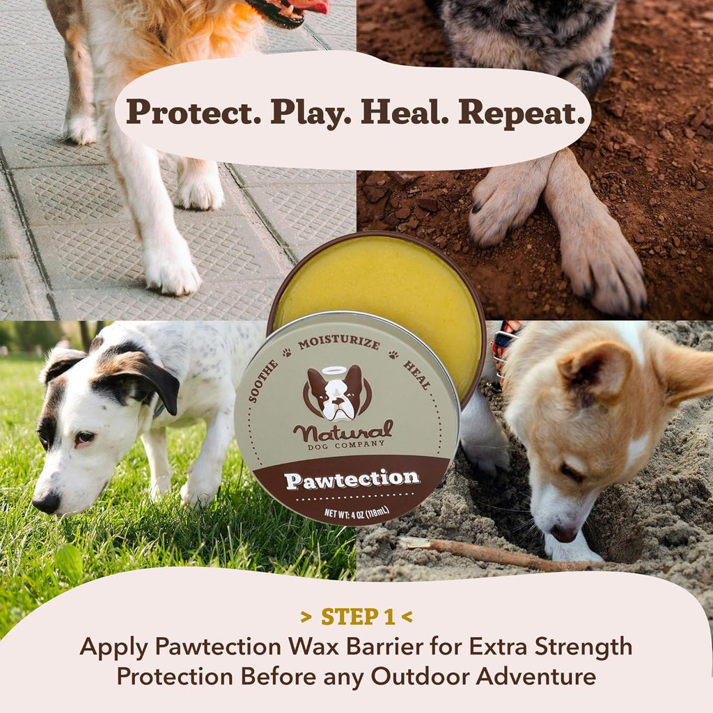 Pawtection Balm for Dogs, Dog Paw Protector, Moisturizing Dog Paw Balm for Dry, Cracked Pad, Protects Paw from Extreme Weather, Paw Lotion for Allergies & Itching (0.15 Oz Stick)