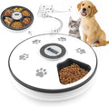 Automatic Cat Food Dispenser, Auto Cat Feeder - 6 Meals Pet Wet Food Dispenser for Small Dog with Programmable Timer Portion Control Timed Cat Feeder with Voice Reminder